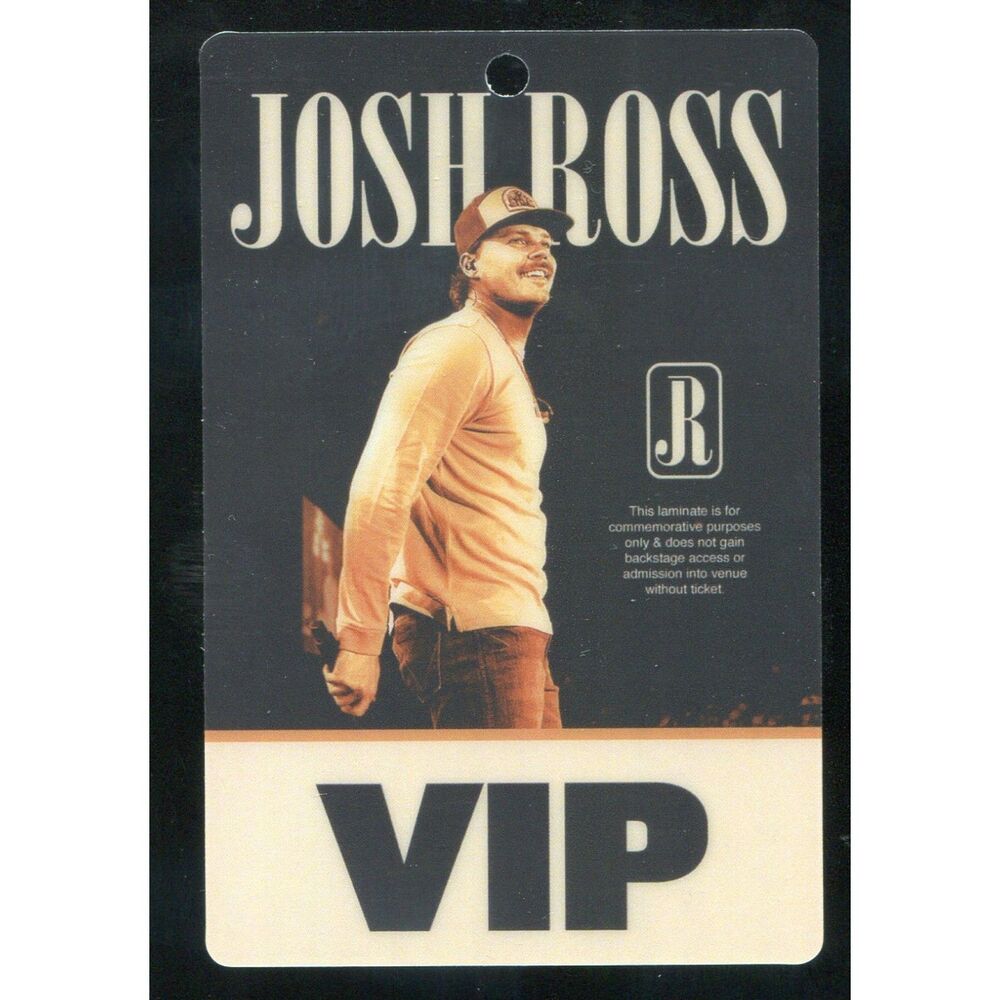 Josh Ross Concert Laminate Backstage VIP Pass